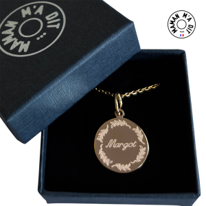 Collier prénom couronne épis