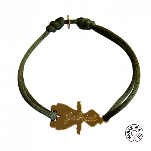 Bracelet personnage garçon 25 mm en plaqué or