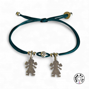 Bracelet  zircon 2 personnages