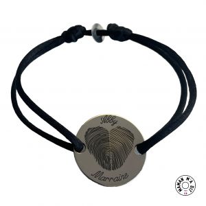 Bracelet 2 empreintes jeton 24 mm