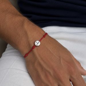 Bracelet porte bonheur pépite en argent papa
