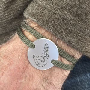 Bracelet poisson truite  jeton 24 mm