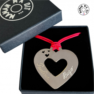 Collier coeur 35 mm sur mesure