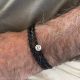 Bracelet pepite papa en argent (gravure au choix)