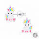 Boucles d'oreilles Licorne en argent