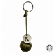 Porte clé boule de Touline lettre au choix en acier inoxydable