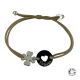 Bracelet trèfle en nacre et coeur