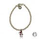 Bracelet boules 1 à 6 personnages 1 strass en argent ou plaqué or