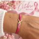 Bracelet octobre rose couleur au choix (5 € reversés à l'association octobre rose) en acier inoxydable