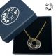 Collier coeur plaque or