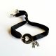 Bracelet cible cœur ruban 1 mini médaille